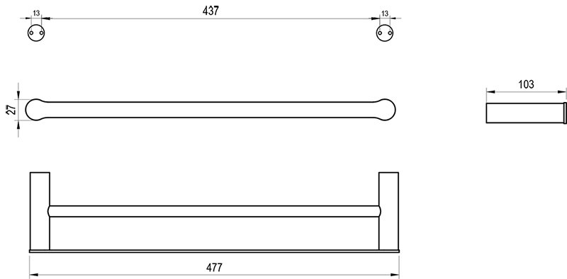 Double porte-serviettes Fold