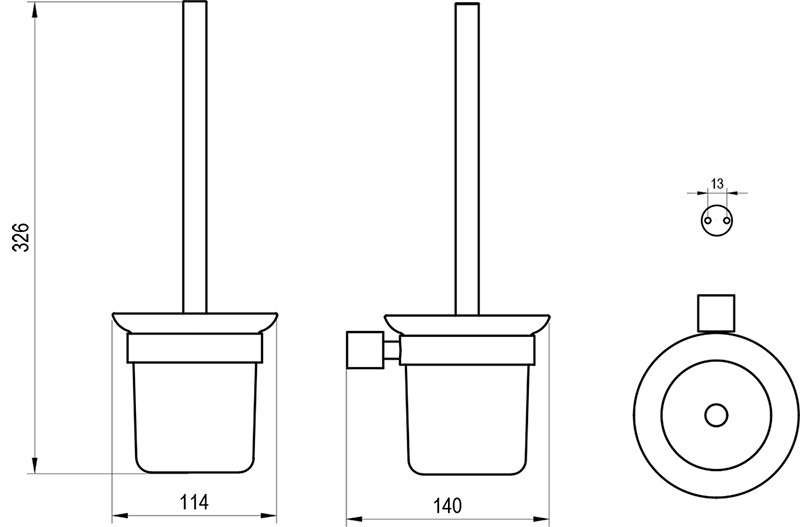 Pot à balai WC Fold