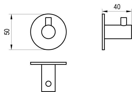 Crochet autocollante Kona