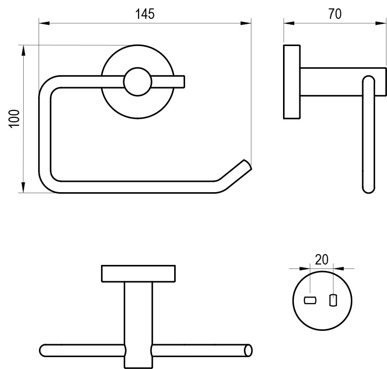 Dérouleur de papier WC Kona KN 401